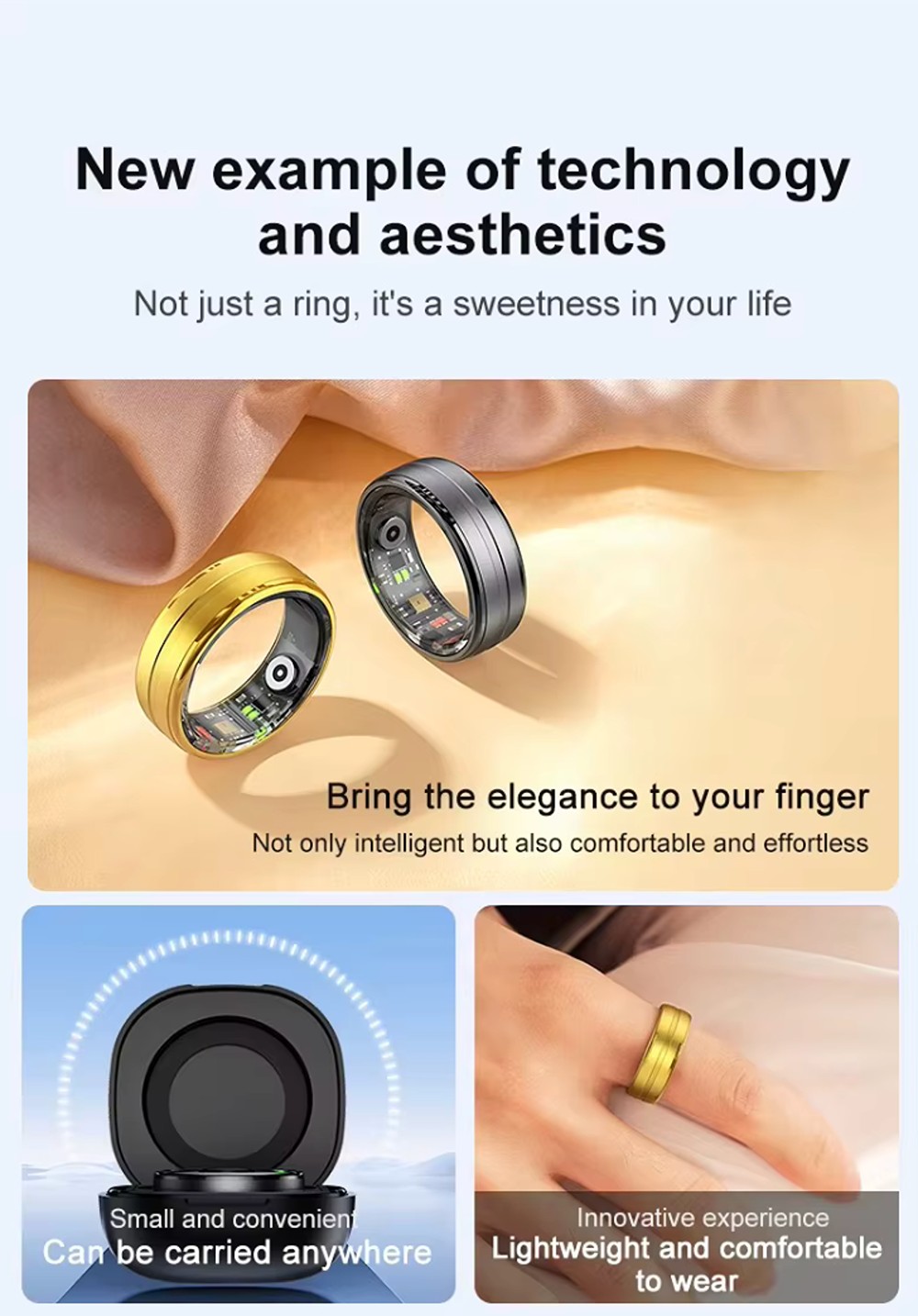 PX02 Slide Stainless Steel Smart Ring Poster & Specifications
